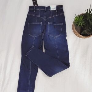 GUESS Jeanologia Retro High Rise Bootie Yoke Blue Jeans NWT